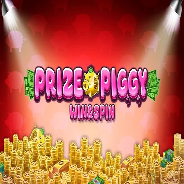 Prize Piggy Win & Spin slot logo by Inspired Gaming at Kitty Bingo